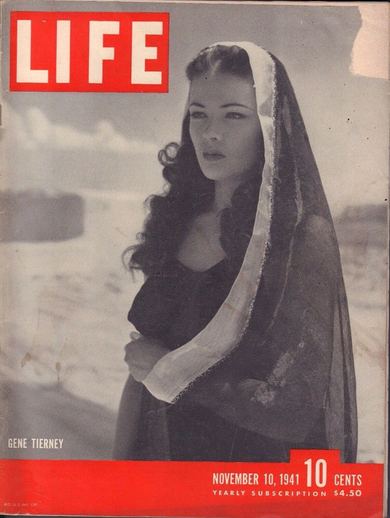 Life November 10 1941 Gene Tierney VG 092916DBE2