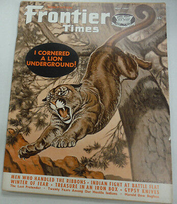 Frontier Times Magazine I Cornered A Lion Underground May 1967 071615R2