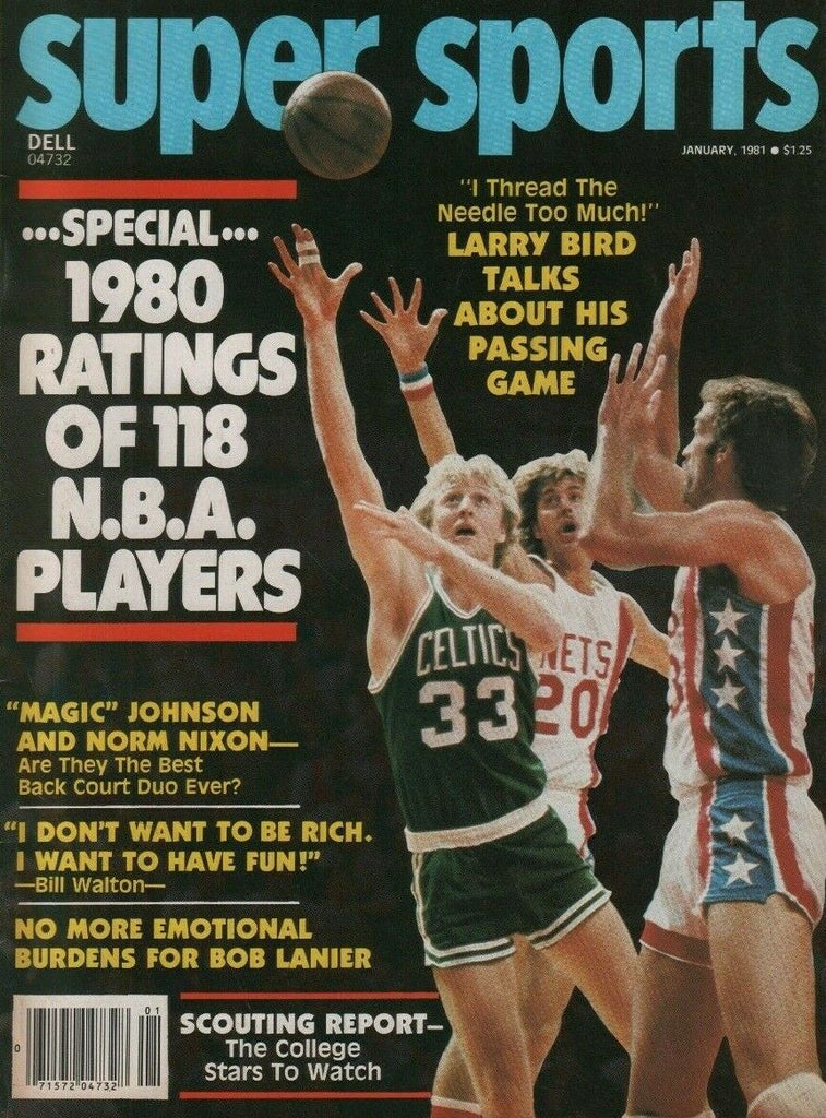 Super Sports January 1981 Larry Bird Magic Johnson Norm Nixon 052019DBE