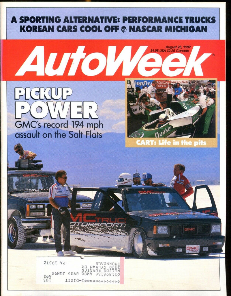 AutoWeek Magazine August 28 1989 GMC Pickup EX w/ML 022217nonjhe