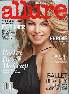 Allure February 2015 Fergie, Pretty, Dewy Makeup EX 010616DBE2