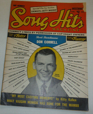 Song Hits Magazine Frank Sinatra & Don Cornell December 1954 120614R