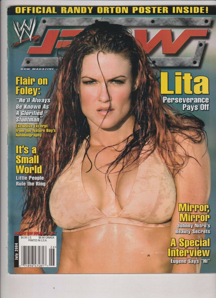 WWE Raw Magazine Lita Ric Flair Mick Foley July 2004 112219nonr