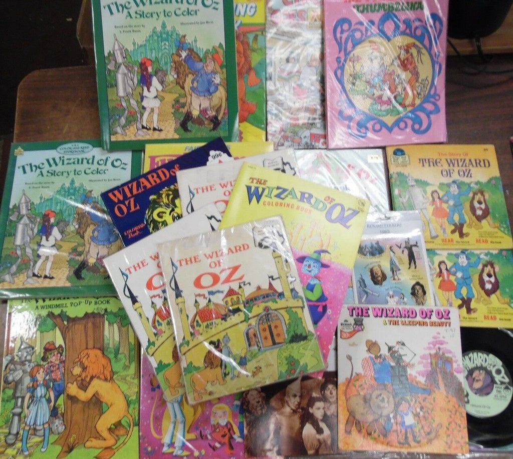 Wizard of Oz Lot of 22 Books & Vinyls & Fun & Games Book Ephemera 122117DBT