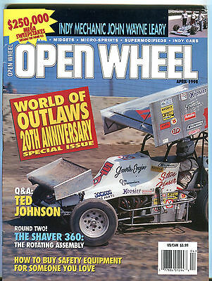 Open Wheel Magazine April 1998 John Wayne Leary Ted Johnson EX 021816jhe