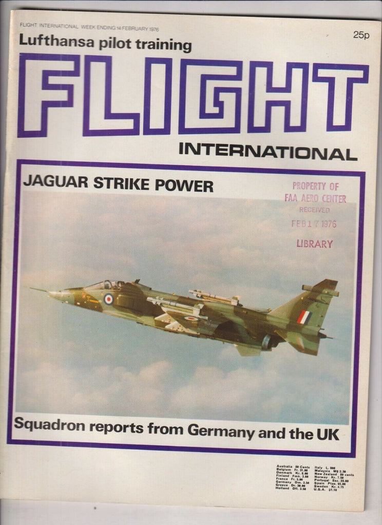 Flight International Mag Jaguar Strike Power February 14, 1976 022420nonr