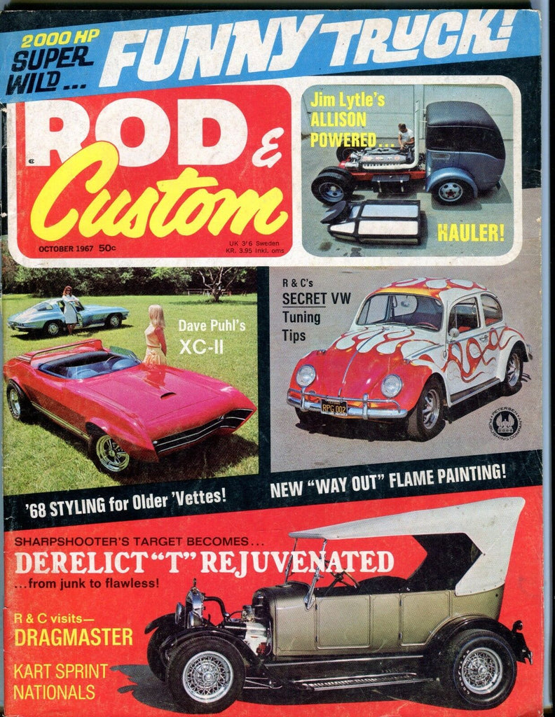 Rod & Custom October 1967 Jim Lytle Corvette VG No ML 053017nonjhe