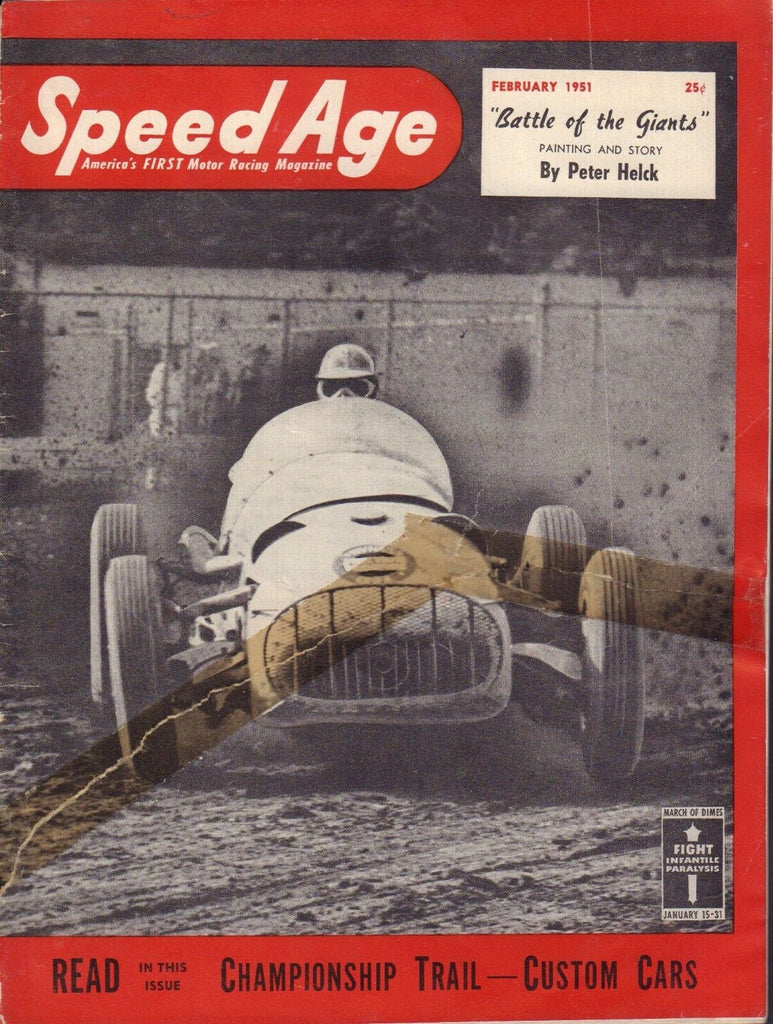 Speed Age Magazine February 1951 Peter Helck Custom Cars 080217nonjhe