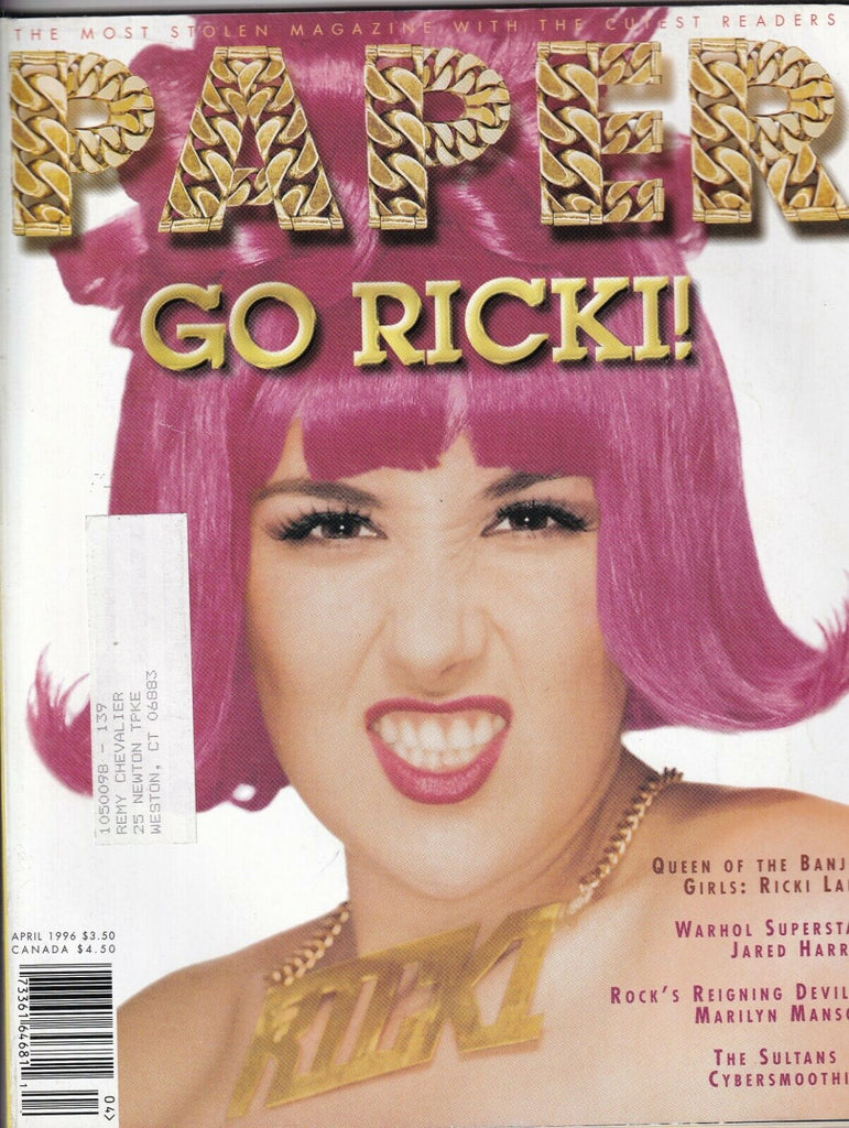 Paper Magazine Ricki Lake Warhol Jared Harris April 1996 071519nonr