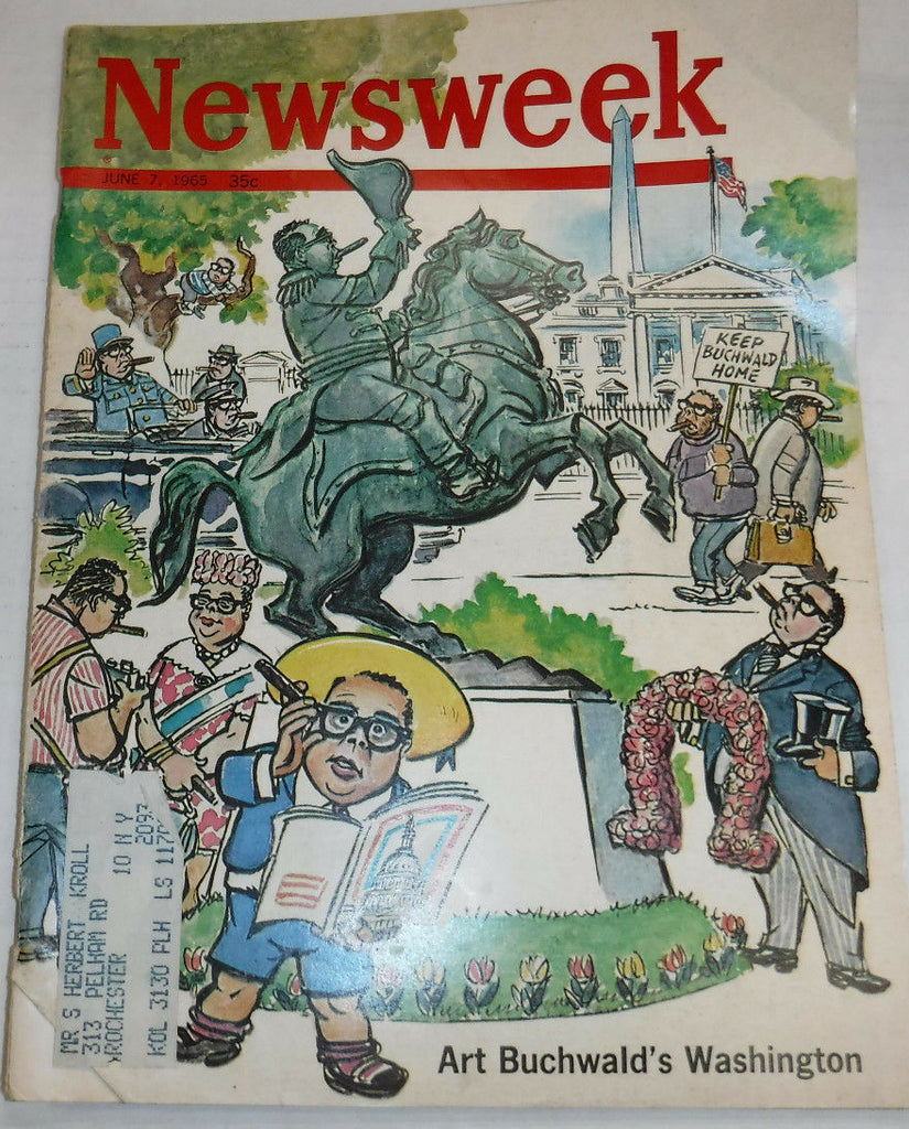 Newsweek Magazine Art Buchwald's Washington June 7, 1965 101116R