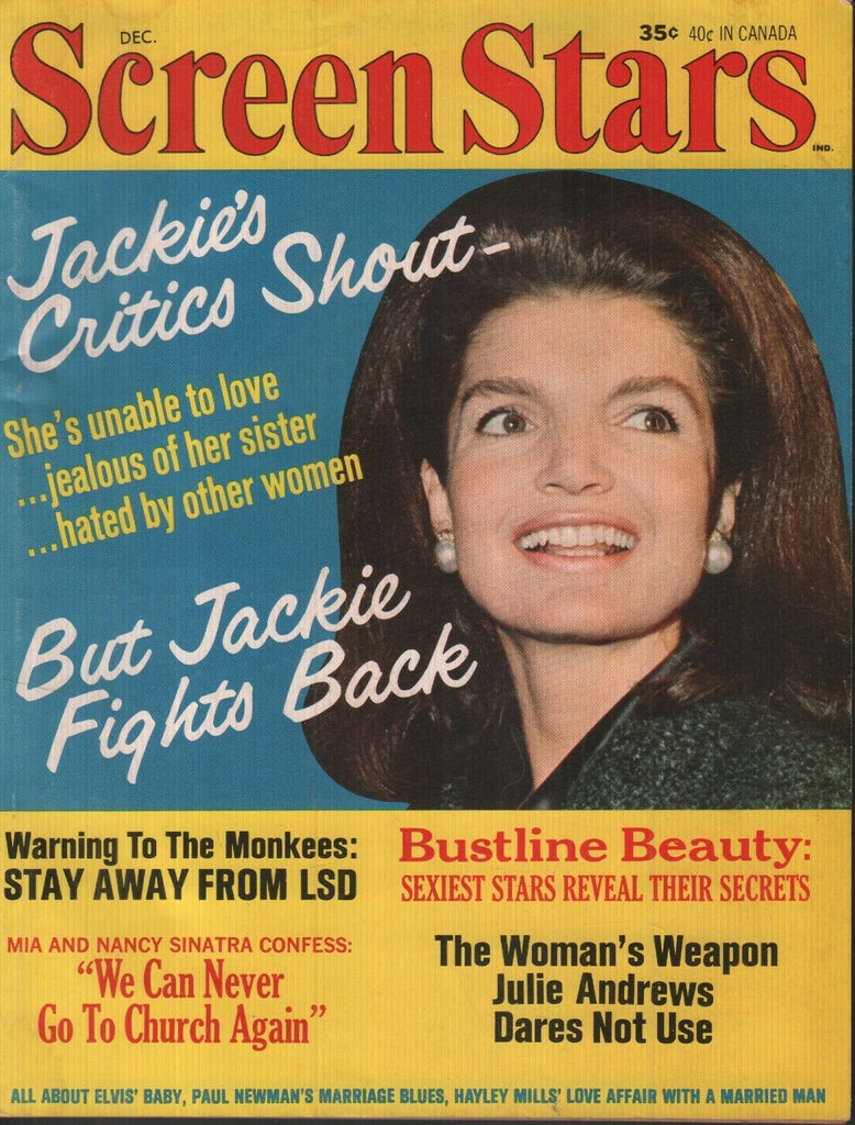 Screen Stars December 1967 Jackie Kennedy Elvis Presley 070119AME