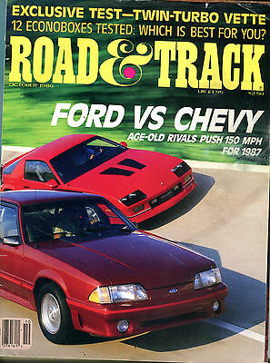 Road & Track Magazine October 1986 Ford vs. Chevy VGEX 010516jhe