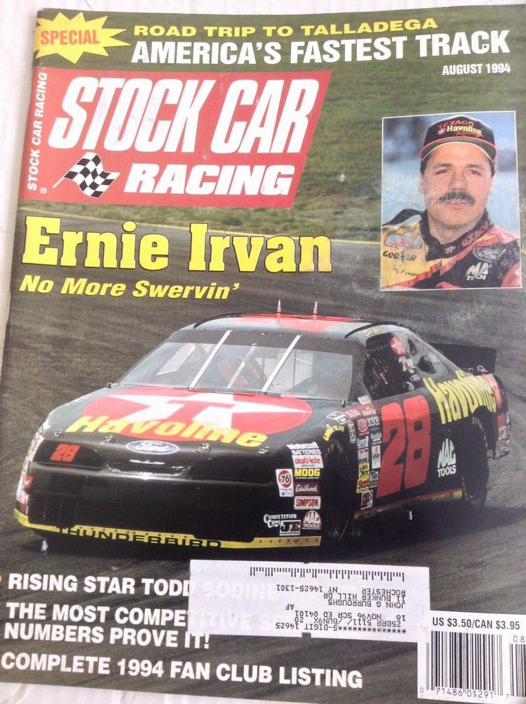 Stock Car Racing Magazine Ernie Irvan Talladega August 1994 040817NONRH
