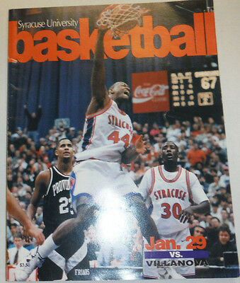 Syracuse Basketball Magazine January 29, 1996 Vs Villanova 122314R2