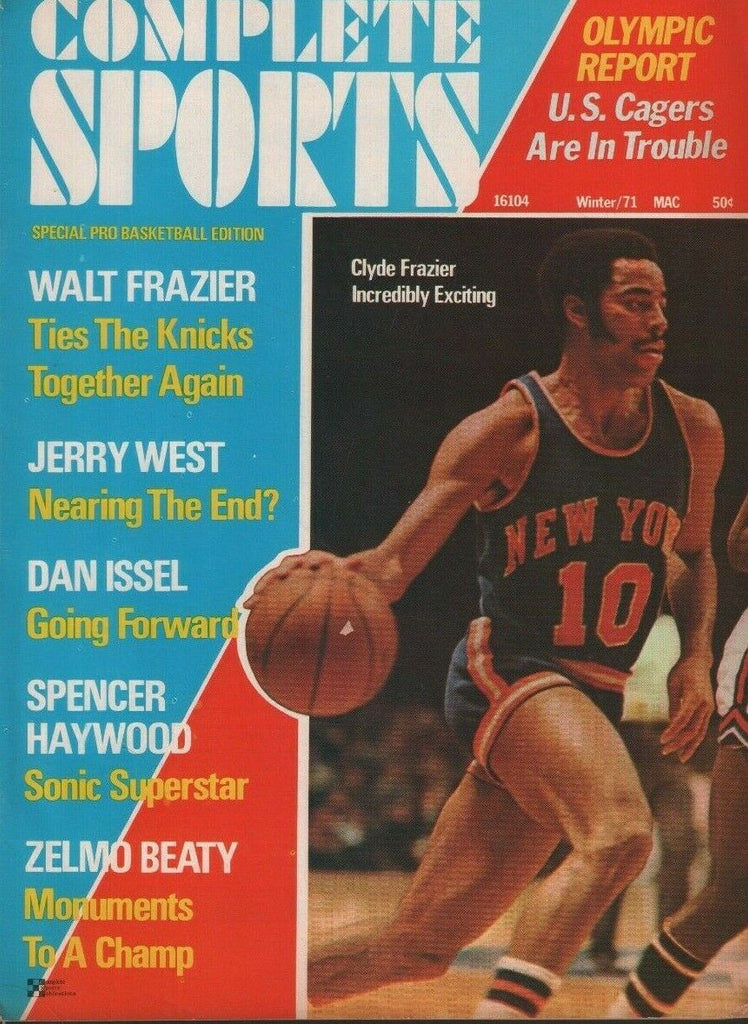 Complete Sports Winter 1971 Clyde Frazier Walt Frazier Jerry West 052019DBE