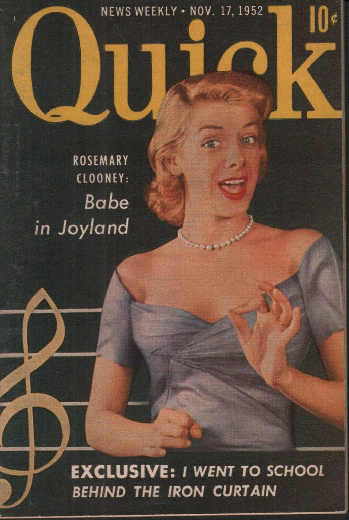 Quick News Weekly November 17 1952 Rosemary Clooney Cheesecake Pin Up 070819AME
