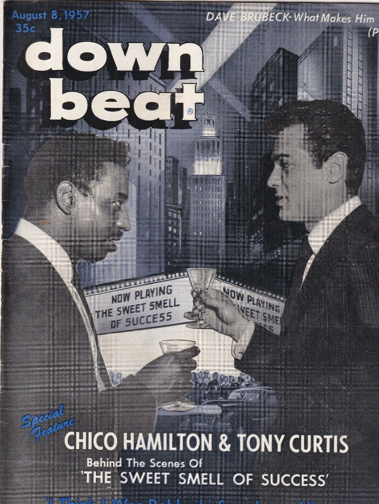 Down Beat Mag Chico Hamilton Tony Curtis August 8, 1957 101219nonr