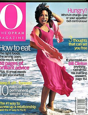 O The Oprah Magazine August 2004 Bill Clinton EX 090216jhe