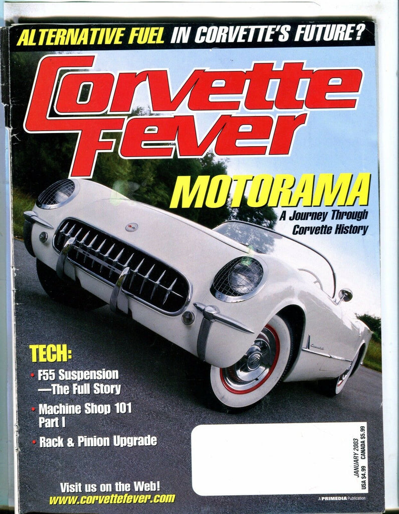 Corvette Fever Magazine January 2003 Motorama VG No ML 042917nonjhe