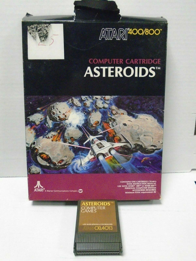 Atari 400/800 Computer Cartridge Asteroids Vintage 1981 011520AME