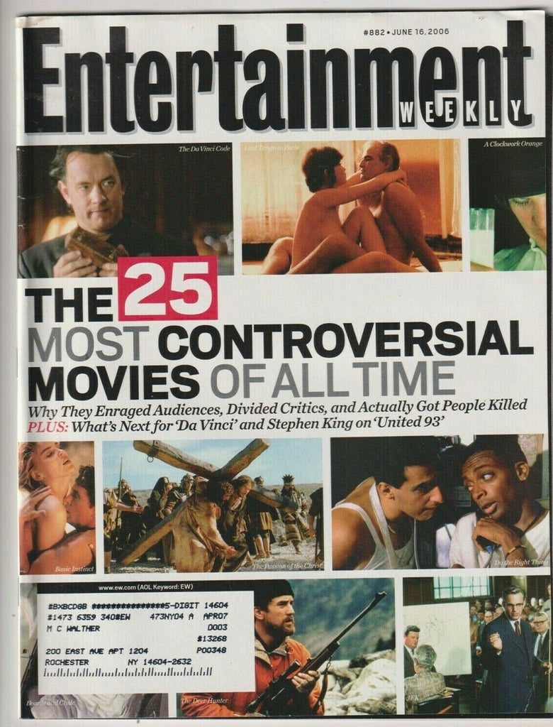 Entertainment Weekly Mag 25 Controversial Movies June 16, 2006 102319nonr
