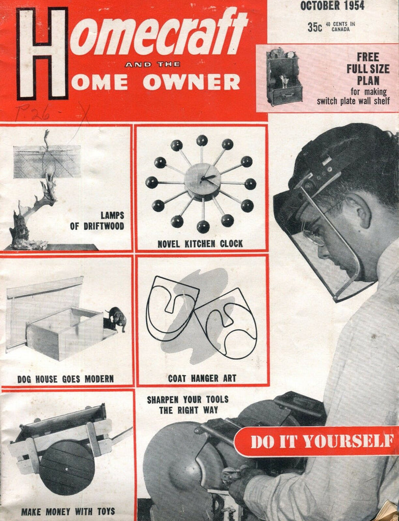 Homecraft And The Home Owner Magazine October 1954 VG No ML 050317nonjhe
