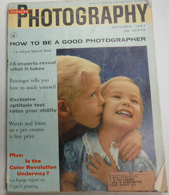 Popular Photography Magazine How To Be A Good Photographer October 1957 070815R