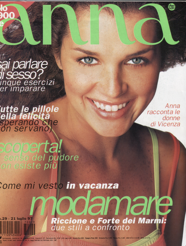 Anna Italian july 1997 Magazine Anna Rocconta Le Donna Di Vicenza 033120DBE
