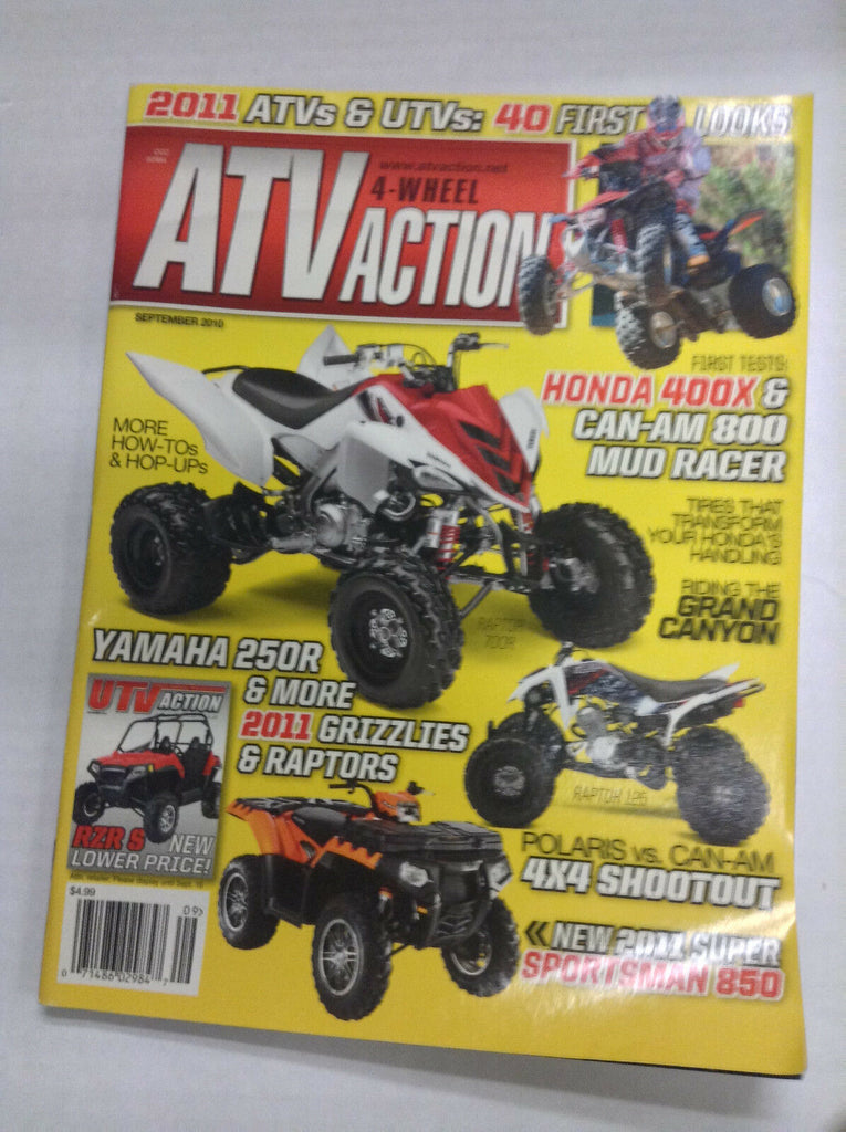 ATV Action Magazine Yamaha 250R 2011 Grizzlies Raptors September 2010 032617nonR