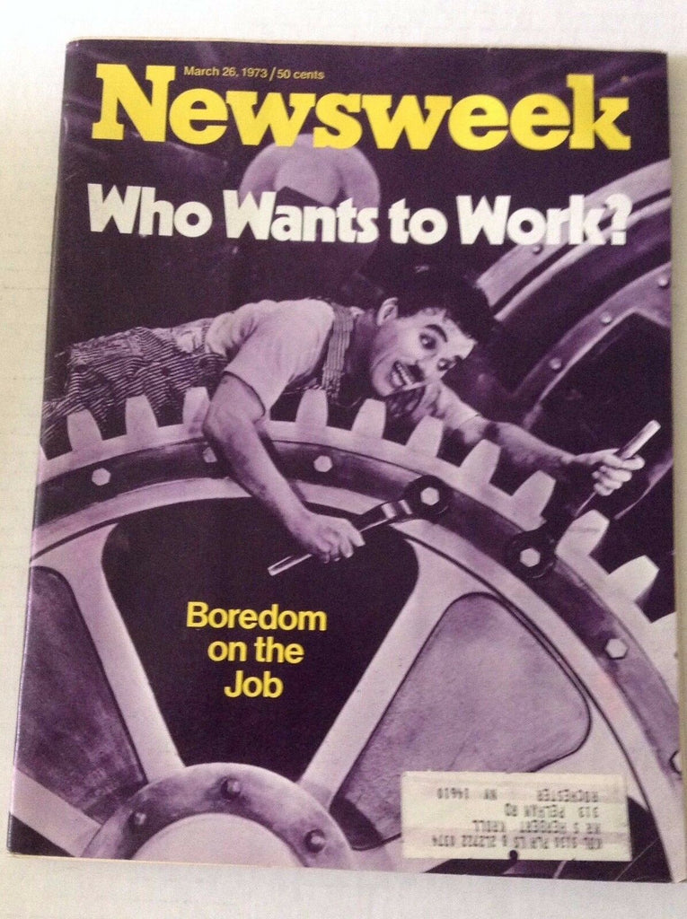 Newsweek Magazine Boredom On The Job March 26, 1973 101216R