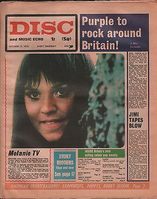 Disc and Music Echo October 17 1970 Melanie EX 120215DBE2