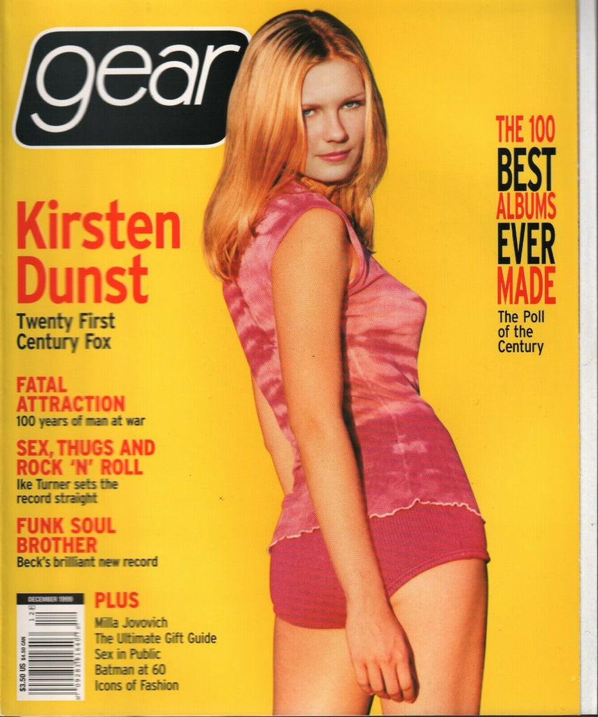Gear Magazine December 1999 Kirsten Dunst Milla Jovovich Beck 013120AME