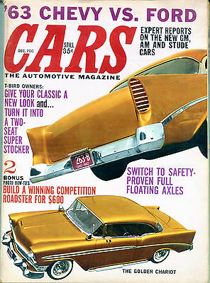 Cars Magazine December 1962 The Golden Chariot Chevy Ford EX NO ML 121815jhe
