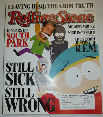 Rolling Stone Magazine South Park & R.E.M. March 2007 021715R