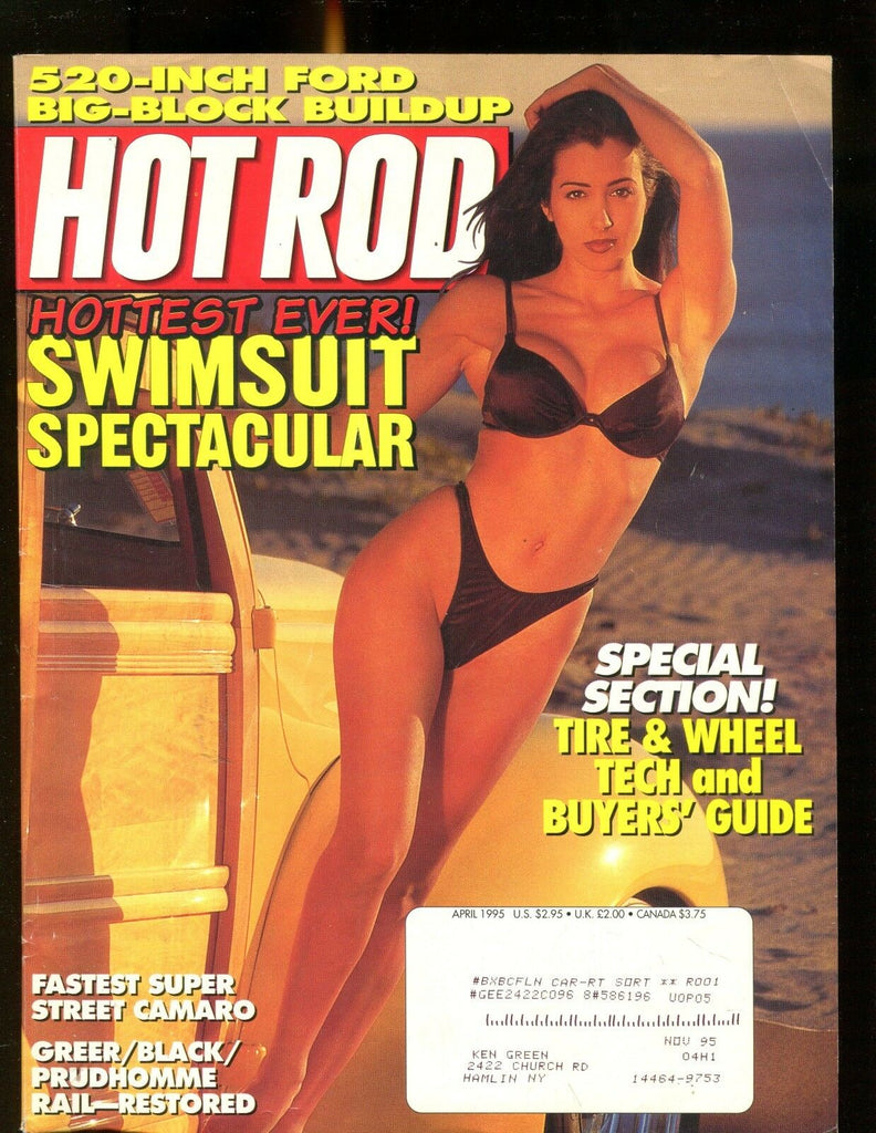 Hot Rod Magazine April 1995 Swimsuit Spectacular Ex w/ML 012317jhe
