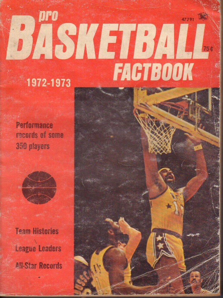 Pro Basketball Factbook Magazine 1972-73 Wilt Chamberlain 080817nonjhe