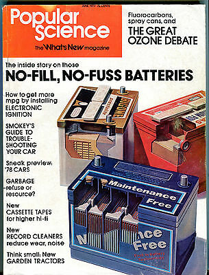 Popular Science Magazine June 1977 No-Fill, No-Fuss Batteries EX 062316jhe