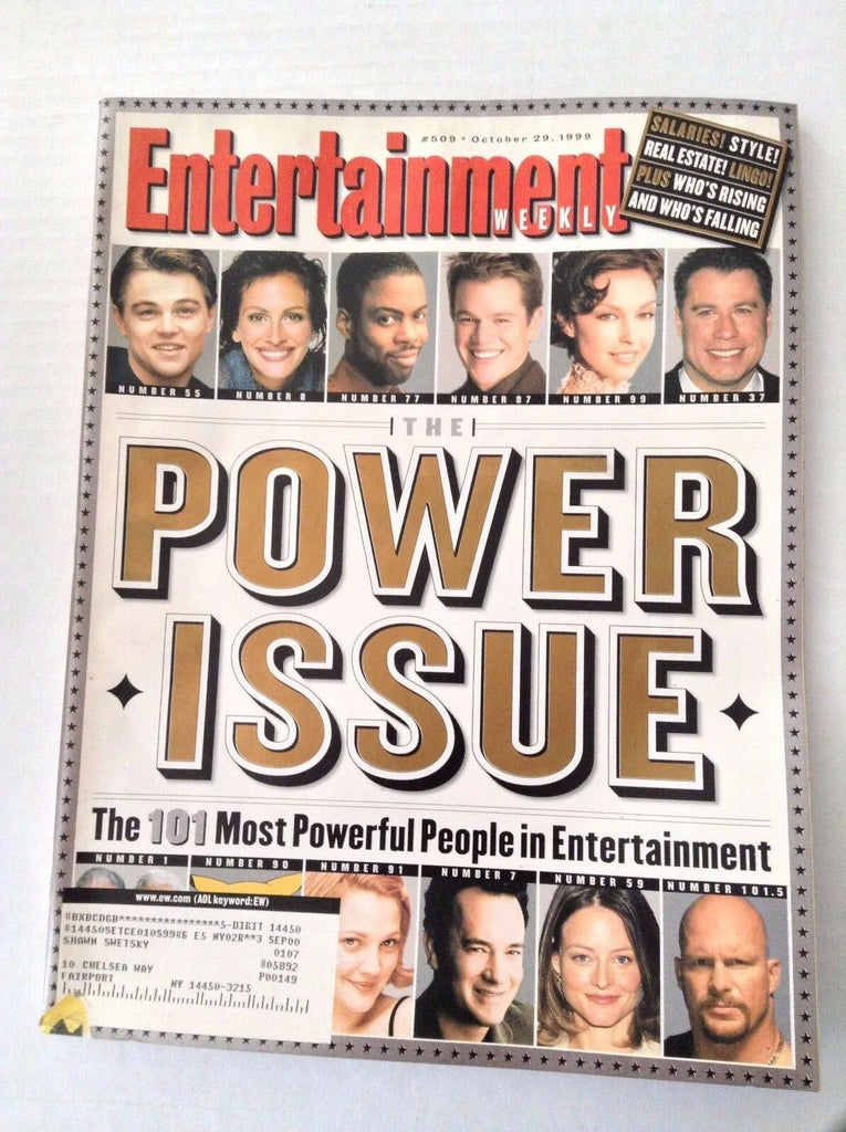 Entertainment Weekly Magazine Leonardo DiCaprio October 29, 1999 031517NONRH