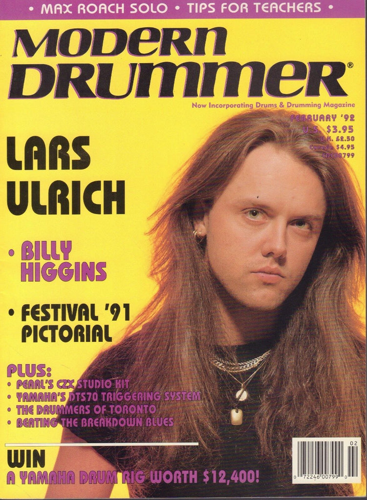 Modern Drummer February 1992 Lars Ulrich, Billy Higgins 050317nonDBE2