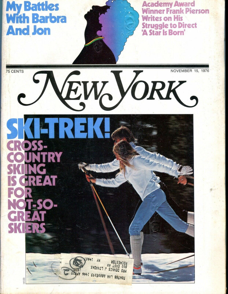 New York Magazine November 15 1976 Cross Country Skiing VG w/ML 042917nonjhe