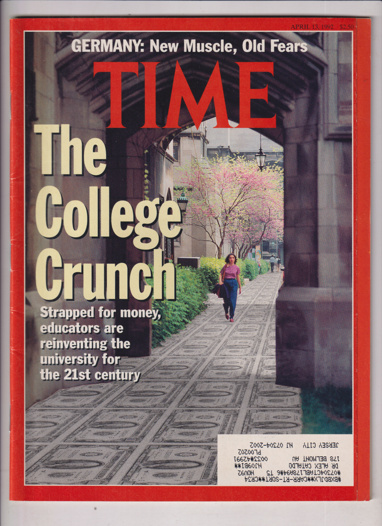 Time Mag The College Crunch & Germany April 13, 1992 011820nonr