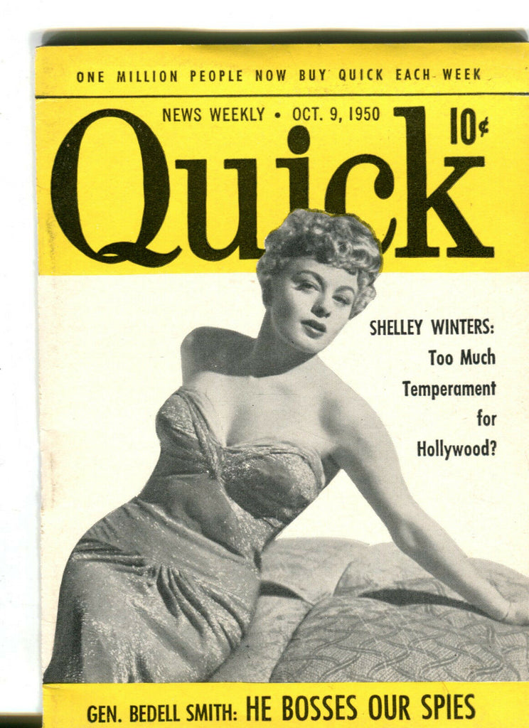 Quick Magazine October 9 1950 Shelley Winters EX 050916jhe