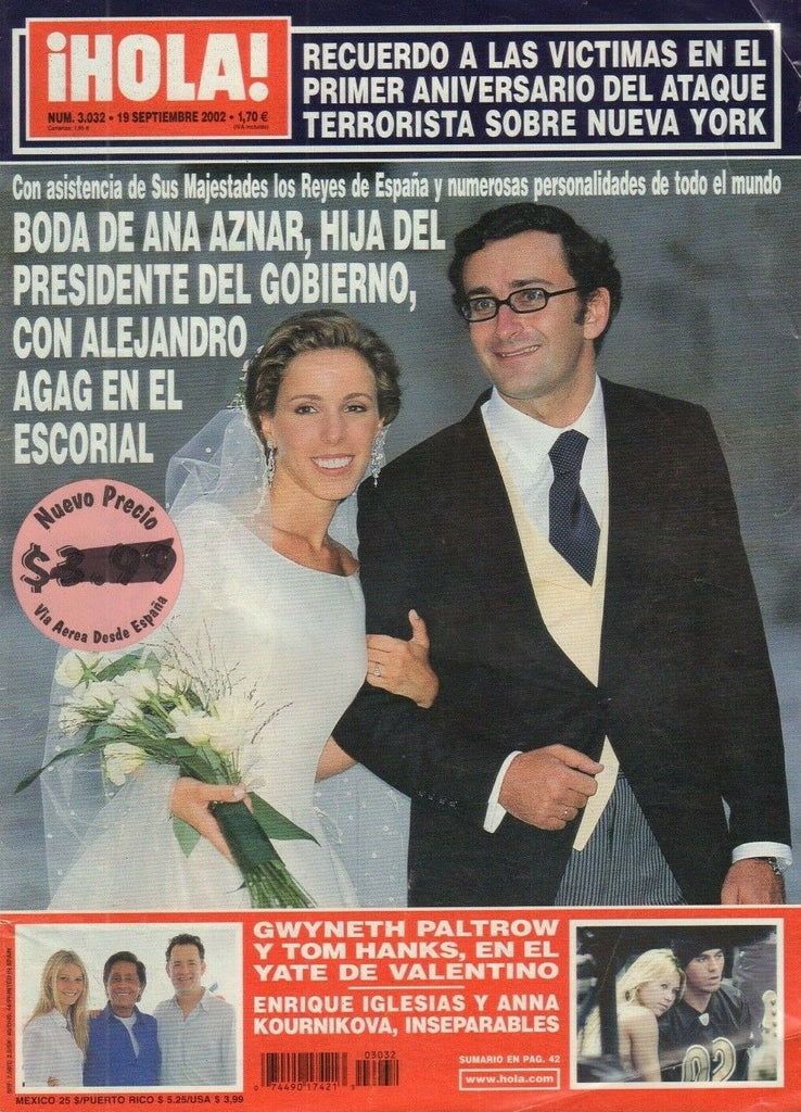 HOLA Spanish Mag September 19 2002 Gwyneth Paltrow Enrique Iglesias 021819DBE