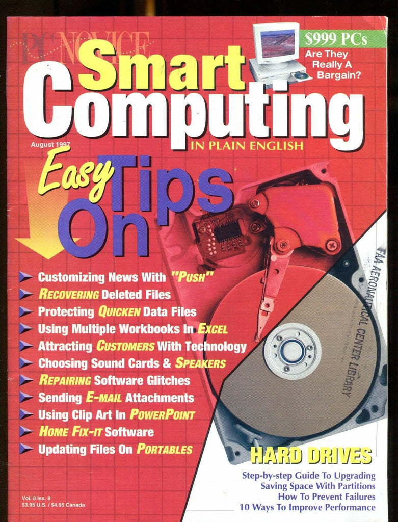 Smart Computing Magazine August 1997 Hard Drives FAA EX w/ML 022417nonjhe