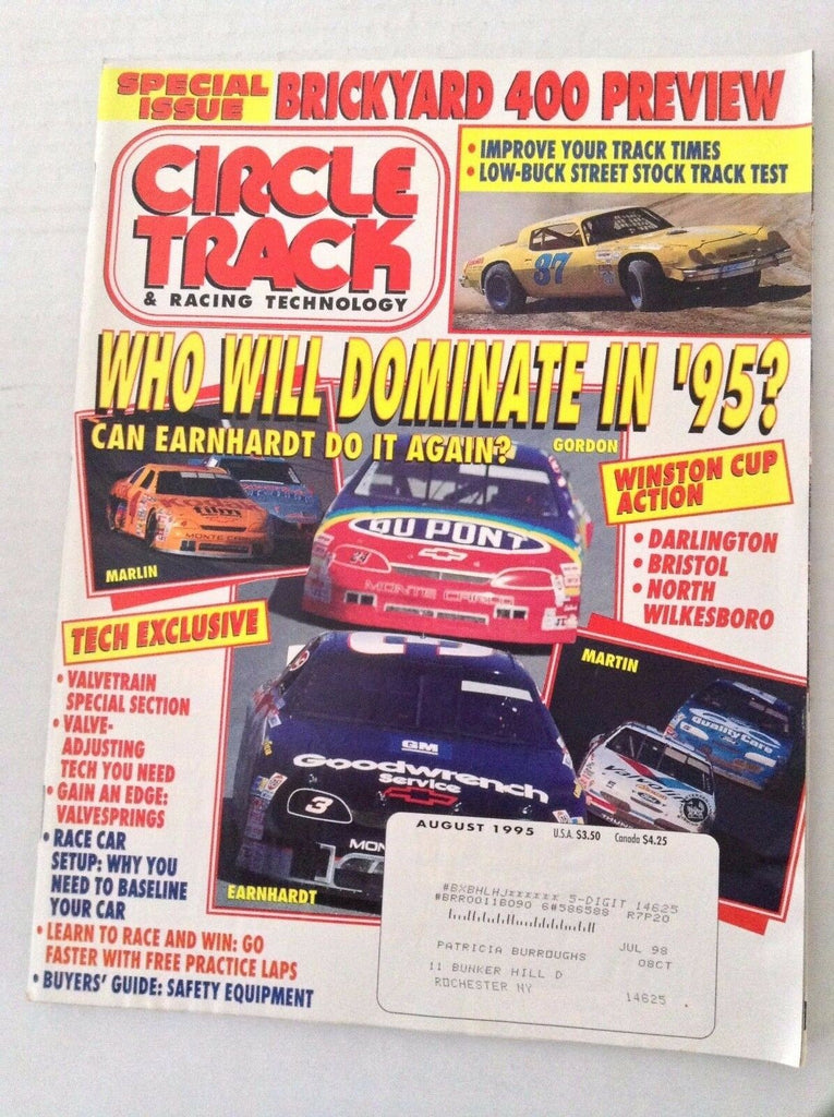 Circle Track Magazine Dale Earnhardt & Jeff Gordon August 1995 040417NONRH