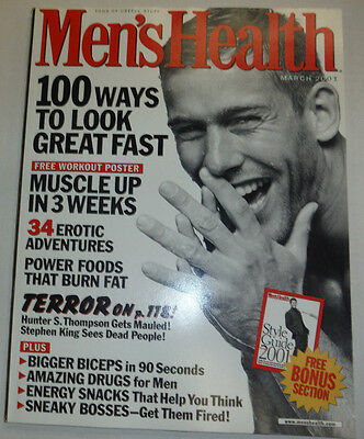 Men's Health Magazine 100 Ways To Look Great Fast March 2001 030515R