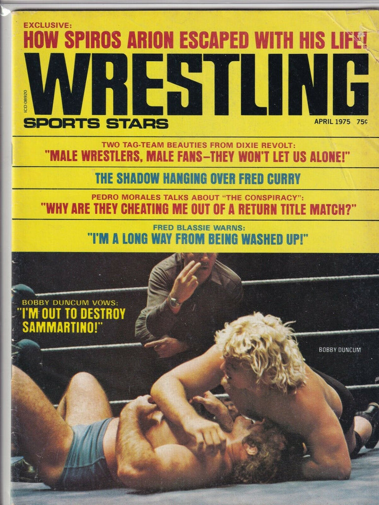 Wrestling Sports Stars Bruno Sammartino Bobby Duncum April 1975 061419nonr