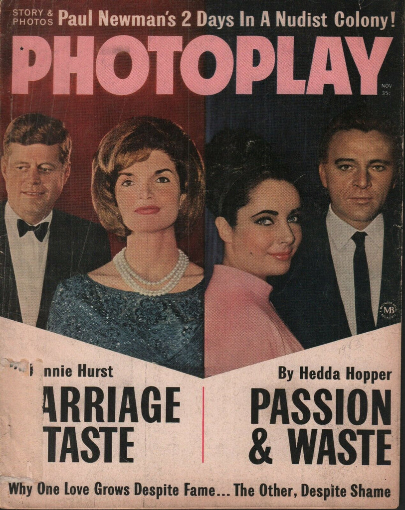 Photoplay November 1963 John F Jackie Kennedy Elizabeth Taylor 062019AME2