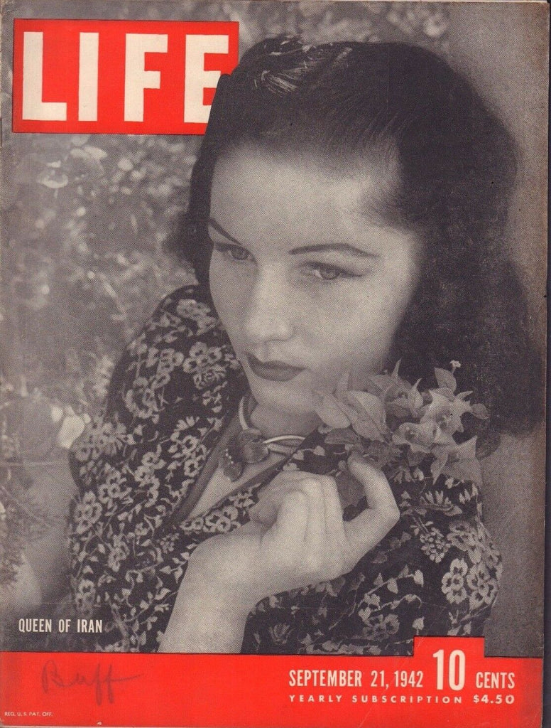 Life September 21 1942 Queen of Iran VG 100416DBE