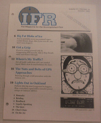 IFR Pilot Magazine Big Fat Blobs Of Ice October 1995 FAL 061815R